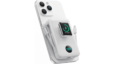Magnetic Wireless Portable Charger Power Bank for iPhone & Apple Watch