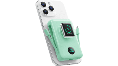 Magnetic Wireless Portable Charger for iPhone & Apple Watch