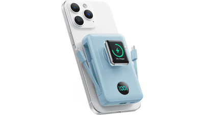 Magnetic Wireless Power Bank for iPhone & Apple Watch