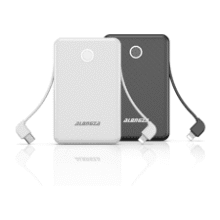 Mini Portable Charger 6000mAh with Built-in Cable - 2 Pack