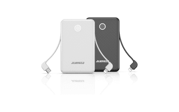 Mini Portable Charger 6000mAh with Built-in Cable - 2 Pack