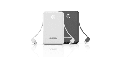 Mini Portable Charger 6000mAh with Built-in Cable - 2 Pack