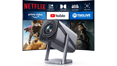 Netflix 4K Smart Projector: WiFi 6, Dolby Audio, Auto Focus