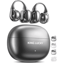 Open Ear Wireless Bluetooth Earbuds - 50H Battery, Lightweight & Waterproof