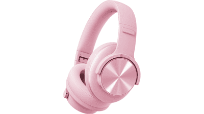 Picun B8 Pink Bluetooth Headphones: 120H, Deep Bass, 3EQ Modes
