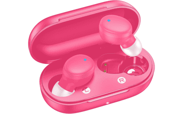 Pink Wireless Earbuds: Bluetooth 5.3, Deep Bass