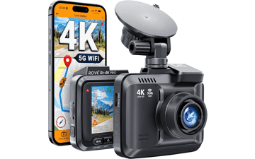 ROVE R2-4K PRO Dash Cam: GPS, 5G WiFi, 2160P UHD, Night Vision