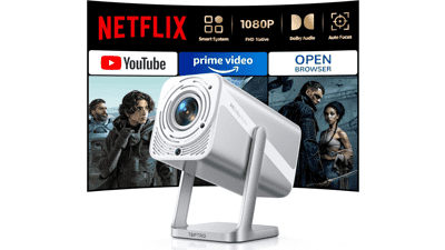 TOPTRO 4K Smart Projector: Netflix, Auto Focus, Dolby Audio