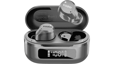 TOZO Hybrid ANC Wireless Earbuds: 59H Playtime & ENC Clear Call