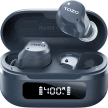 TOZO Wireless Earbuds: ANC, 6 Mics, Waterproof, 59H Playtime
