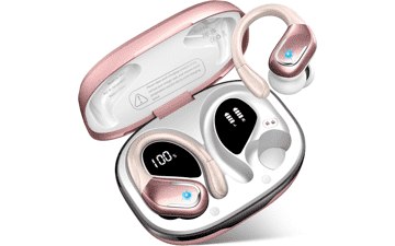 Wine Red Wireless Earbuds: Bluetooth 5.4, 75H Playtime, & Noise Canceling