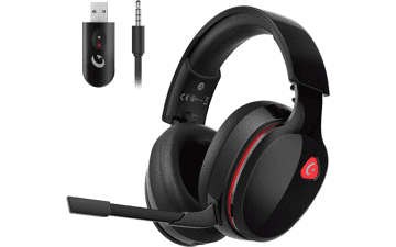 Wireless Gaming Headset - PS5, PS4, PC, Switch - Bluetooth 5.3 - Red Light