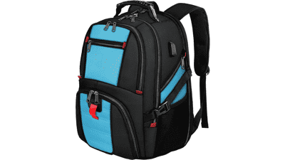 YOREPEK 50L Travel Laptop Backpack - Water Resistant Blue