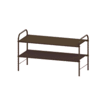 2-Tier Bronze Shoe Rack Organizer