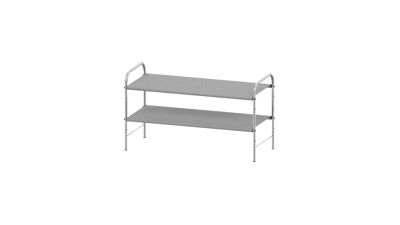 2-Tier Shoe Rack Organizer - Grey
