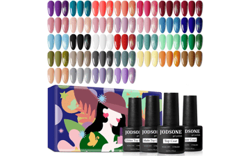 36 Pcs Gel Nail Polish Set: 32 Colors + Base & Top Coats