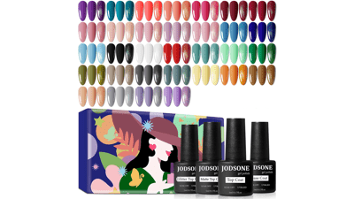 36 Pcs Gel Nail Polish Set: 32 Colors + Base & Top Coats