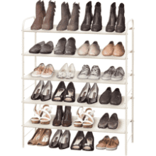 5-Tier Shoe Rack Organizer - White