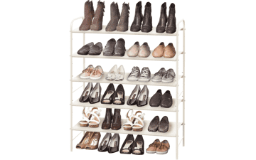 5-Tier Shoe Rack Organizer - White