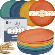 8-Piece Wheat Straw Dinnerware Set | Unbreakable & Eco-Friendly
