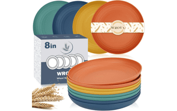 8-Piece Wheat Straw Dinnerware Set | Unbreakable & Eco-Friendly