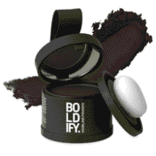 BOLDIFY Dark Brown Hairline Powder: Gray Coverage & Root Touch Up