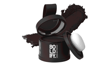 BOLDIFY Dark Brown Hairline Powder: Gray Coverage & Root Touch Up