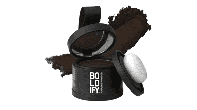 BOLDIFY Dark Brown Hairline Powder: Gray Coverage & Root Touch Up