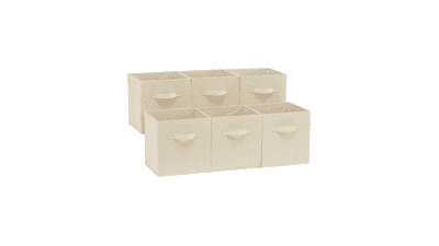 Beige Storage Cubes - 6 Pack | Amazon Basics Organizer