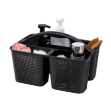 Black Shower Caddy Basket - Portable Organizer with Handle