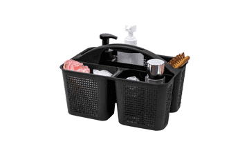 Black Shower Caddy Basket - Portable Organizer with Handle
