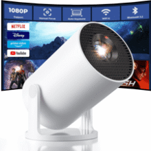 CLOKOWE Mini WiFi Projector - 1080P & Bluetooth