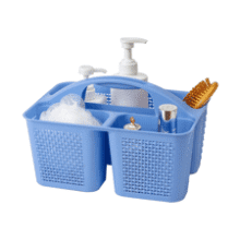 Dark Blue Shower Caddy Basket with Handle