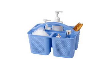 Dark Blue Shower Caddy Basket with Handle