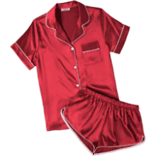 Ekouaer Women's Silk Satin Pajama Set