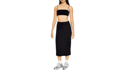 Fleece Cargo Midi Skirt - Women's Forever 21
