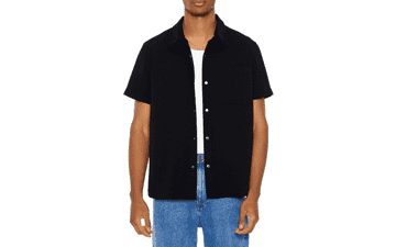 Forever 21 Men's Textured Short-Sleeve Shirt
