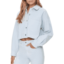 Forever 21 Women's Corduroy Cropped Shacket