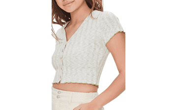 Forever 21 Women's Ribbed Crop Top