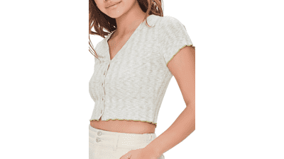 Forever 21 Women's Ribbed Crop Top