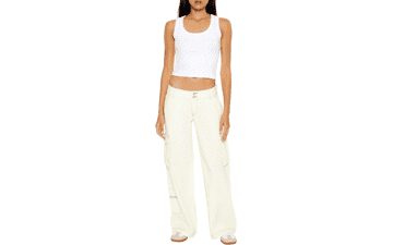 Forever 21 Women's Wide-Leg Cargo Pants