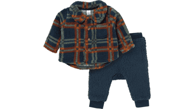 Gerber Baby Microplush Shacket & Pant Set