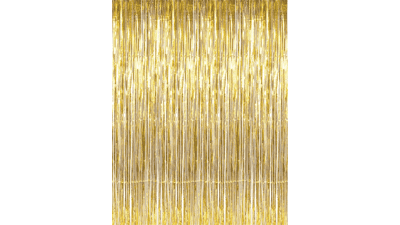 Gold Metallic Tinsel Foil Fringe Curtain - Party Photo Backdrop