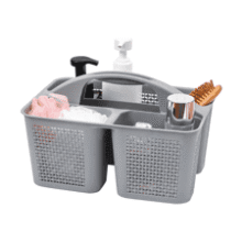 Grey Shower Caddy Basket - Portable Storage Organizer