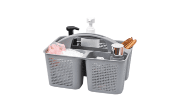 Grey Shower Caddy Basket - Portable Storage Organizer