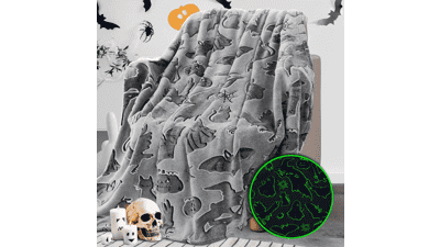 Halloween Black Cat Throw Blanket - Soft Fleece Kids Blanket