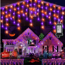 Halloween Lights: 33FT Orange Purple LED String Lights