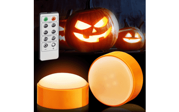 Halloween Pumpkin Lights 2-Pack with Remote