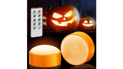 Halloween Pumpkin Lights 2-Pack with Remote