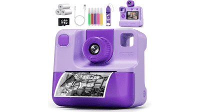 Instant Print Kids Camera - Perfect Gift for Ages 5-10